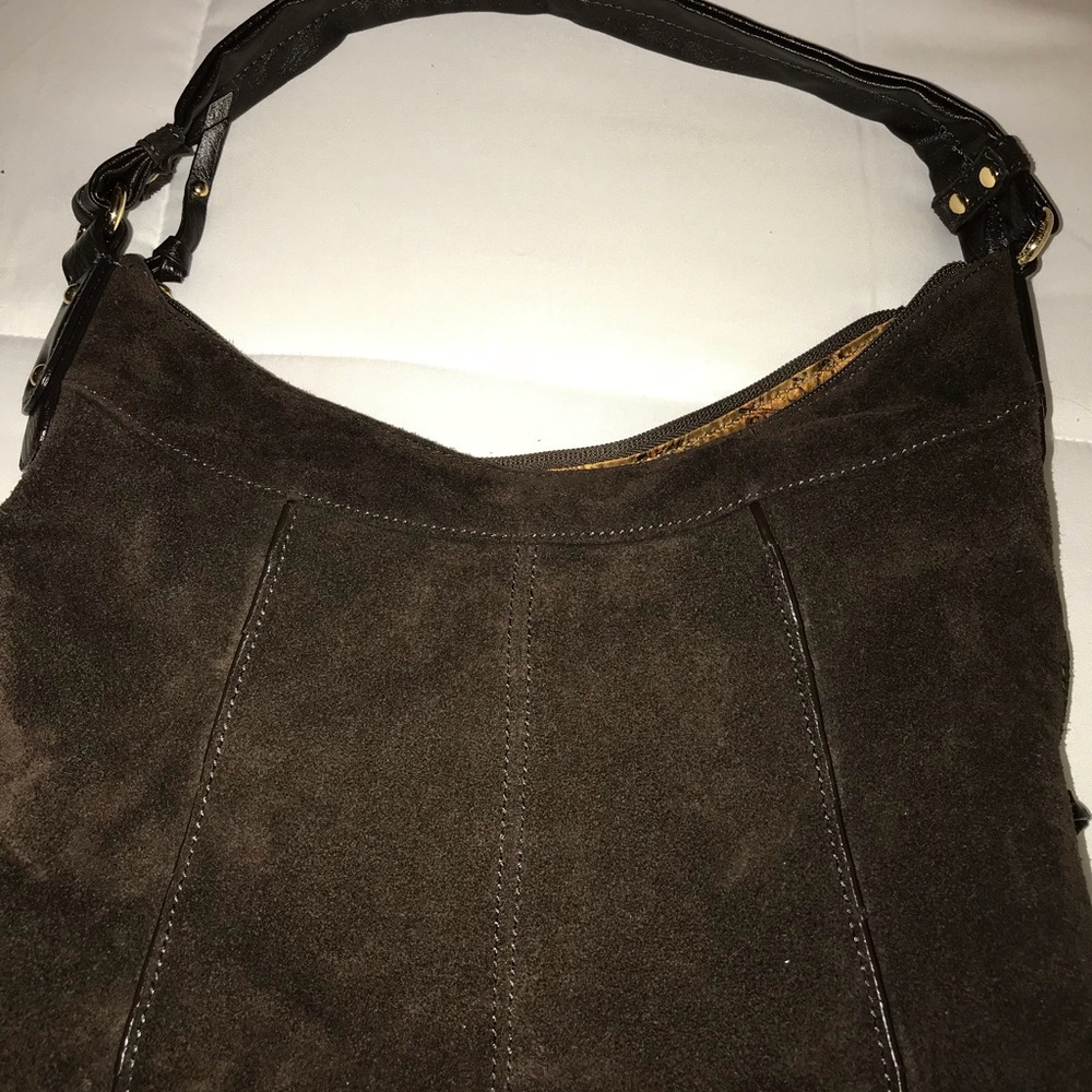 Tiganello brown suede hobo shoulder bag